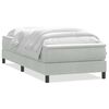 vidaXL Pat box spring cu saltea, gri deschis, 90x220 cm, catifea