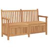 vidaXL Bancă de grădină cu ușă 150 x 60 x 90 cm Lemn solid de tec