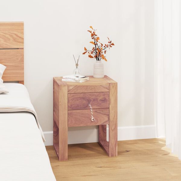 vidaXL Noptieră, 40x30x50 cm, lemn masiv de tec