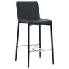 vidaXL Set mobilier de bar, 3 piese, negru, piele ecologică