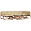 vidaXL Set de canapele de exterior cu pernă 19 pcs Natural și Bej