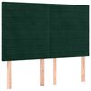vidaXL Pat box spring cu saltea, verde &icirc;nchis, 140x200 cm, catifea