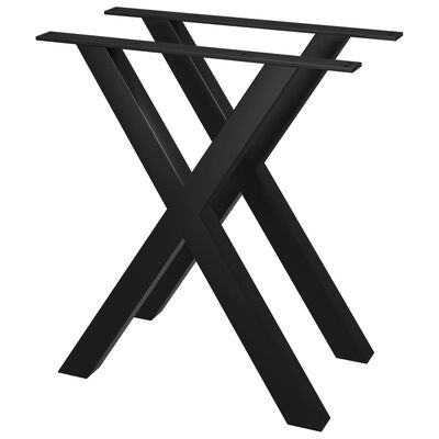 vidaXL Picioare de masă cu cadru în X, 2 buc., 60 x 72 cm