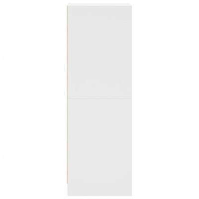 vidaXL Dulap cu uși din sticlă, alb, 35x37x109 cm