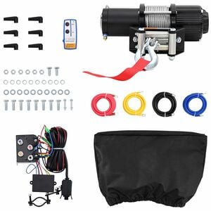 vidaXL Troliu electric PVC Negru