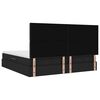 vidaXL Pat cu saltea și LED cu saltea Negru 200 x 200 cm Poliester