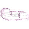 vidaXL Cadru de pat otoman cu saltele crem 180x200cm stofa