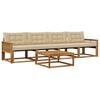 vidaXL Set de canapele de exterior 5 buc. Natural și Bej