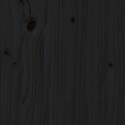vidaXL Birou, negru, 110x50x75 cm, lemn masiv de pin
