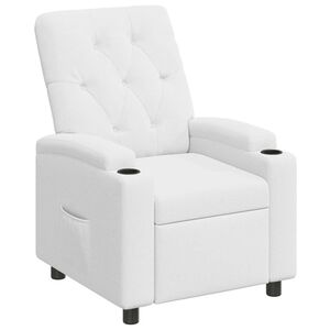 vidaXL Fotoliu recliner Alb 75 x 95 x 101 cm Țesătură