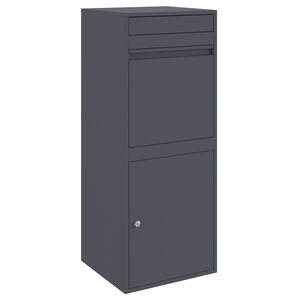 vidaXL Cutie pentru colet cu depozitare Antracit 41 x 38 x 103 cm Oțel