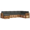 vidaXL Set de canapele de exterior 8 buc. Natural și Antracit