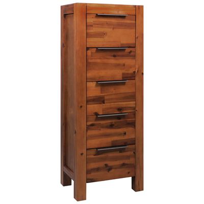 vidaXL Cufăr cu sertare, lemn masiv de acacia, 45 x 32 x 115 cm