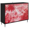 vidaXL Bufet AACHEN Stejar Negru 102 x 33 x 76 cm Lemn prelucrat