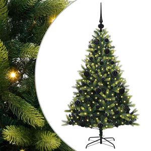 vidaXL Pom de Crăciun Artificial cu Ramuri Hinge, 150 LED-uri Verde