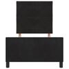 vidaXL Pat cu arcuri cu headboard Negru 100 x 200 cm Catifea