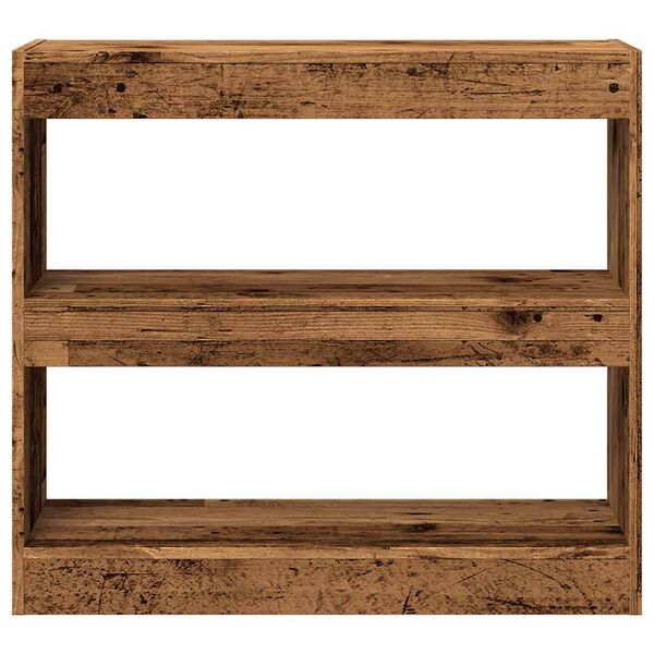 vidaXL Dulap cu cărți/Separator de cameră Lemn vechi 80x30x72 cm