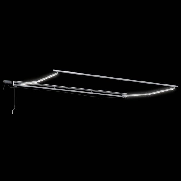 vidaXL Cadru manual de marchiză cu LED-uri Alb 4,5 &times; 3,5 m Aluminiu