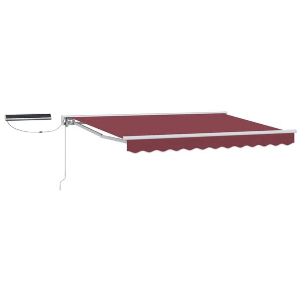 vidaXL Cort electric retractabil Burgundy 2,5 x 2 m