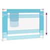 vidaXL Balustradă de protecție pat copii, albastru, 90x25 cm, textil