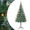 vidaXL Brad de Crăciun artificial cu 300 LED Verde 180 cm PVC și Oțel