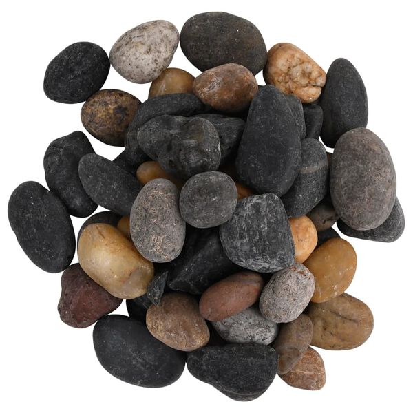 vidaXL Pietricele lustruite, 10 kg, culori mixte, 5-8 cm
