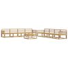 vidaXL Set de canapele de exterior 9 buc. Alb Lemn Solid de Acacia