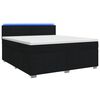 vidaXL Pat boxspring cu saltea Negru 140 x 190 cm Țesătură