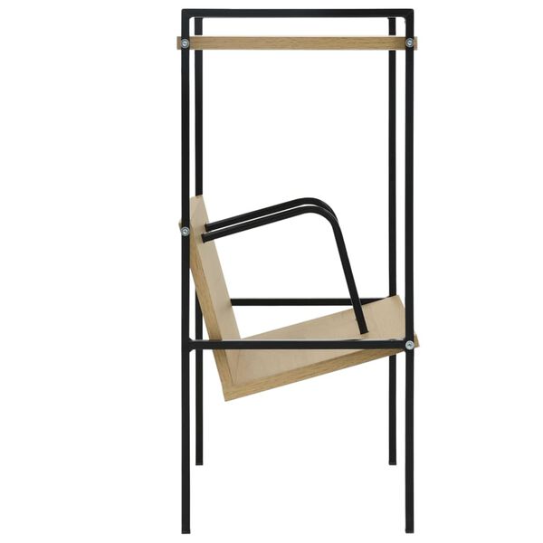 vidaXL Etajeră cărți 2 rafturi negru/stejar 52x28x59 cm lemn prelucrat