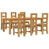 vidaXL Set de dining 7 buc. Bej Lemn de stejar masiv