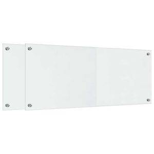 vidaXL Spate de bucătărie 2 pcs Transparent 100 x 40 cm
