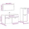 vidaXL Set mobilier de baie, 3 piese, lemn vechi, lemn prelucrat