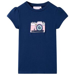 vidaXL Tricou pentru copii, bleumarin, 116