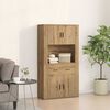 vidaXL Highboard stejar artizanal 80 x 33 x 150 cm Lemn compozit