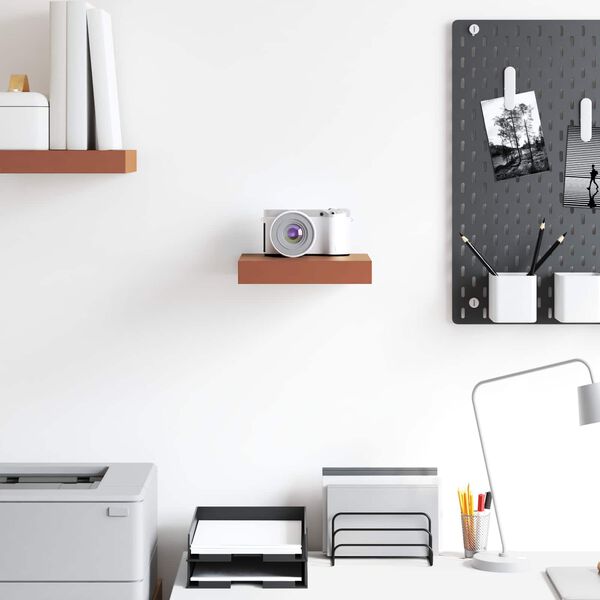 vidaXL Raft de perete Pe perete Roșu 23 x 23,5 x 4 cm Lemn compozit