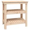 vidaXL Banc de lucru, 78,5x50x80 cm, lemn masiv pin