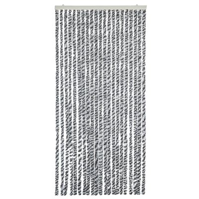 vidaXL Perdele pentru insecte, gri și alb-negru, 100x220 cm, chenille