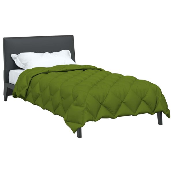 vidaXL Duvet de iarnă Verde 220 x 155 cm Microfibră