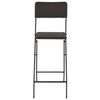 vidaXL Scaune de bar pliabile, 2 buc. maro, HDPE și oțel, aspect ratan