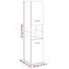 vidaXL Dulap suspendat de baie, gri beton, 30x30x130 cm lemn prelucrat