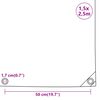 vidaXL Prelată, antracit, 1,5x2,5 m, 650 g/m²