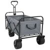 vidaXL Carucior de cumpărături pliabil cu fr&acirc;ne Gri 89 x 63 x 96 cm