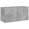 vidaXL Comodă TV de perete, gri beton, 80x30x41 cm