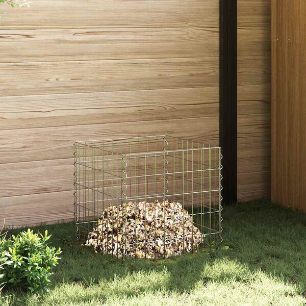 vidaXL Compostor Gri Oțel