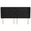 vidaXL Tăblie de pat cu aripioare, negru, 203x23x118/128 cm, catifea