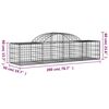 vidaXL Coșuri gabion arcuite 12 buc, 200x50x40/60 cm, fier galvanizat