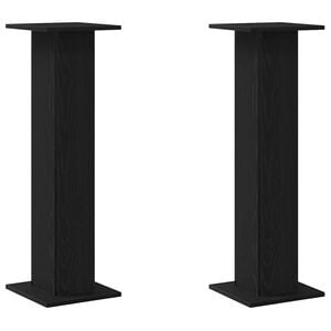 vidaXL Suport pentru plante 2 buc. Stejar Negru 30 x 30 x 95 cm