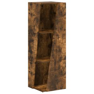 vidaXL Raft lateral 33 x 32 x 100,5 cm Lemn prelucrat Stejar fumuriu