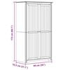 vidaXL Șifonier "BODO", alb, 99x53,5x173 cm, lemn masiv de pin