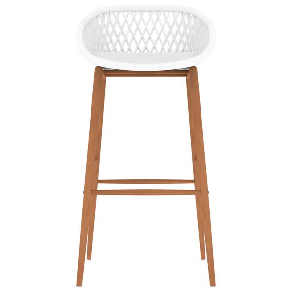 vidaXL Scaune de bar, 4 buc., alb